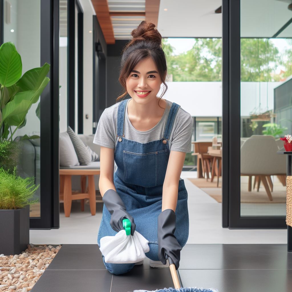 Cleaning outdoors